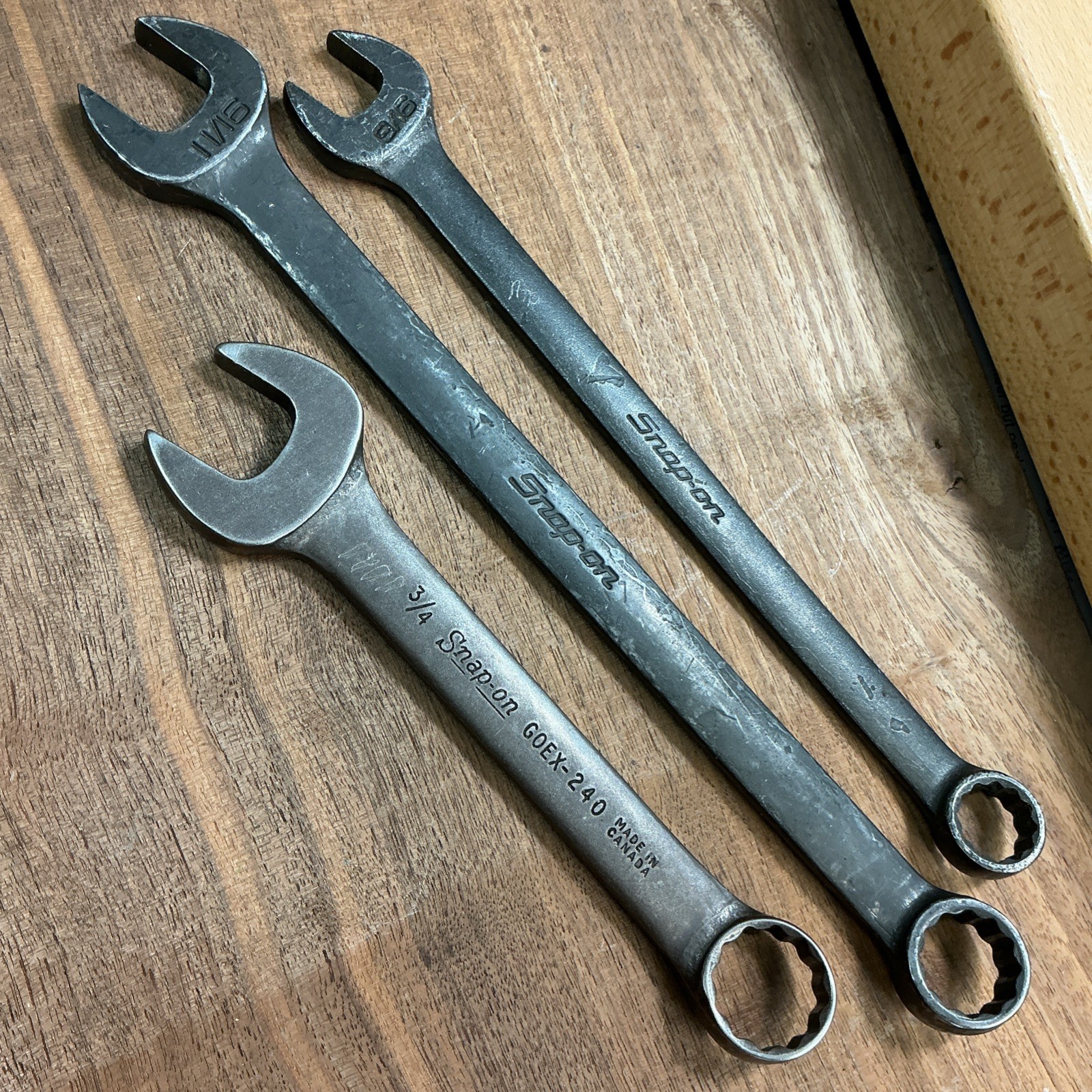 Snap-On USA (GOEX-240 CANADIAN), GOEX22A, GOEX18A, Wrench Set OF 3 FREE SHIPPING