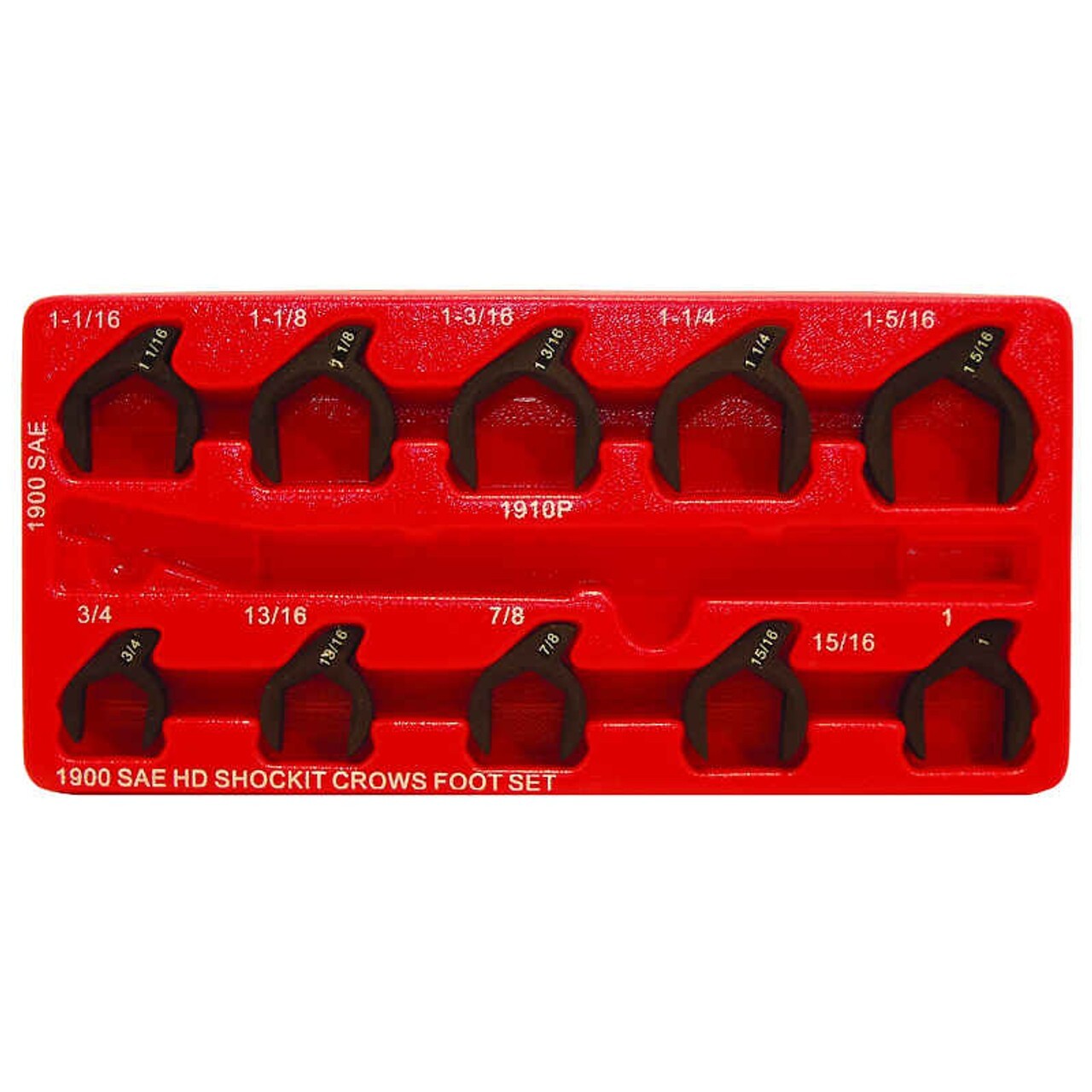 Lock Technology / LTI LT1900 – 10 Piece SAE Shockit Crows Foot Set