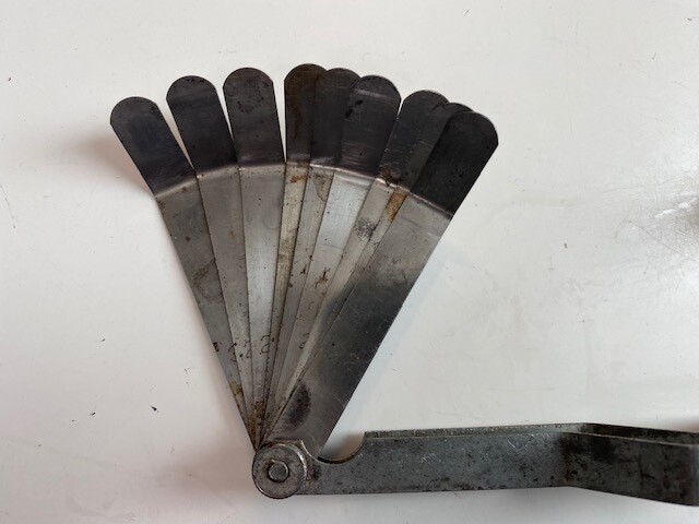 Vintage Mastertool Feeler Gauges set 280 .05-.30 25 Blades 4″ Long Blades