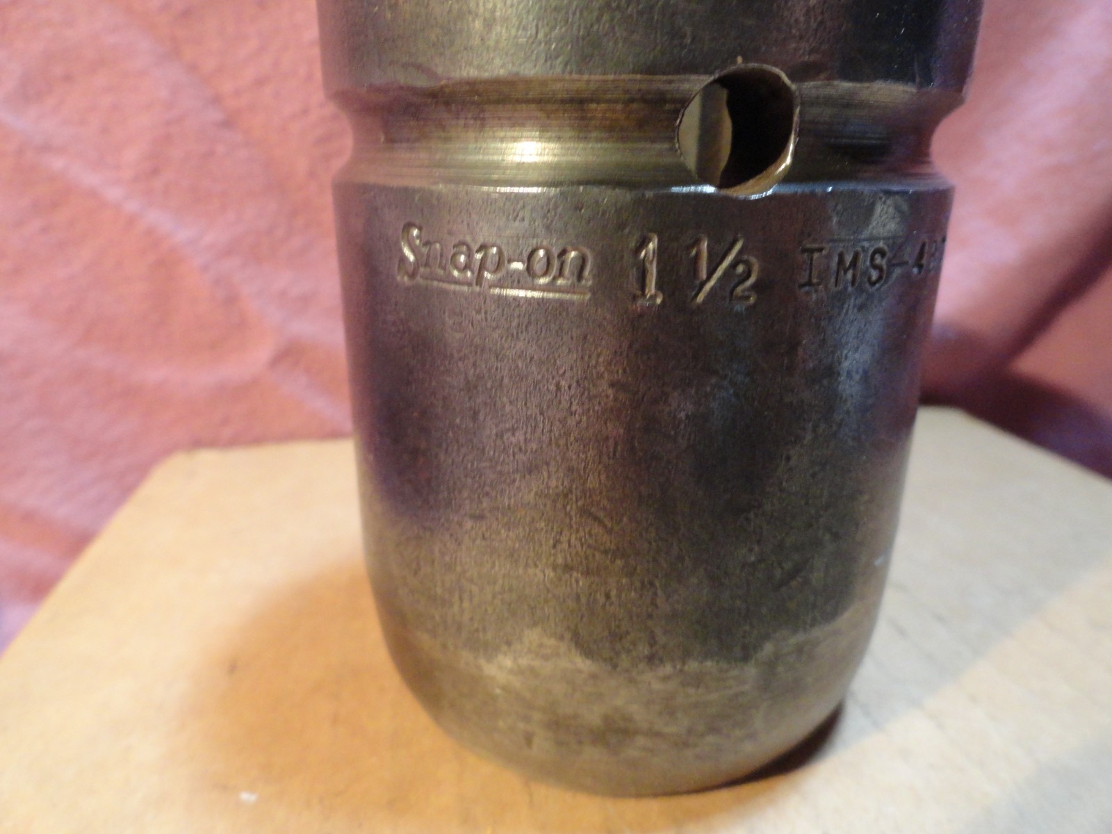 SNAP-ON SPLINE DRIVE IMPACT SOCKET 1-1/2″ USED 6PT IMS-487 FAST SHIP