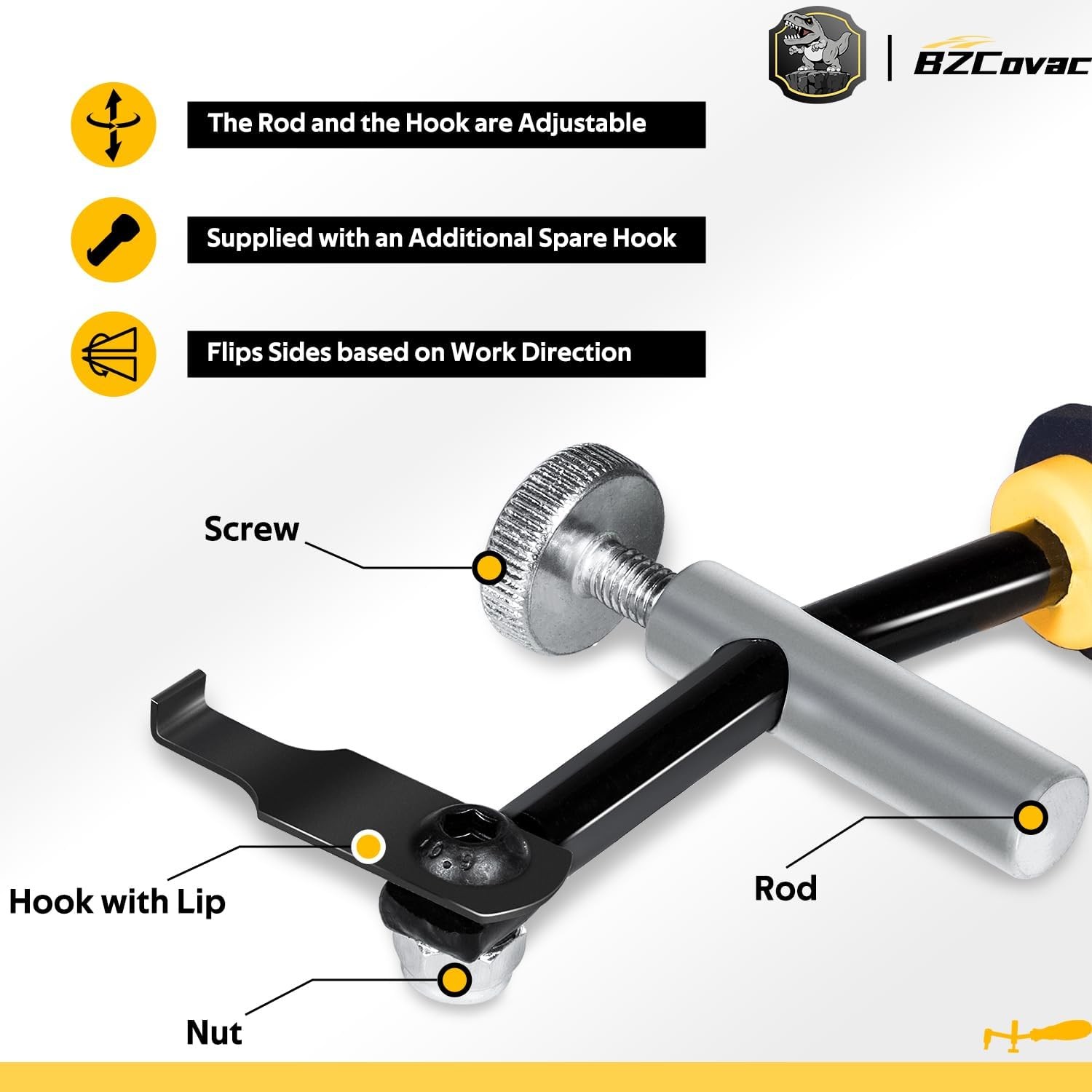 Shaft Type Seal Puller W/ Spare Hook Crankshaft Camshaft Remover Auto Tool 58430