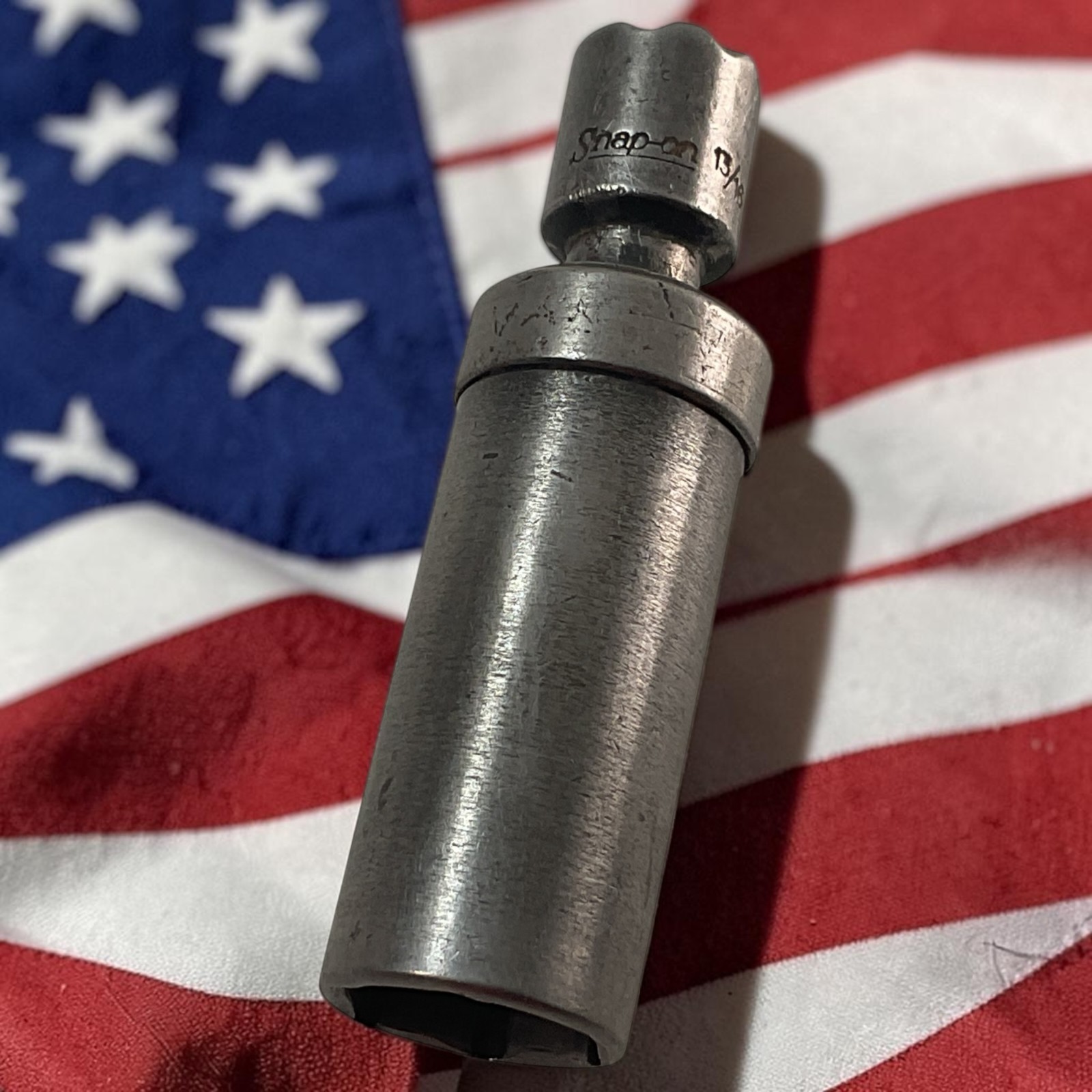 Snap-on Spark Plug Swivel Socket 13/16″ 3/8″ Drive 6 Pt S9709A Sold As Picture