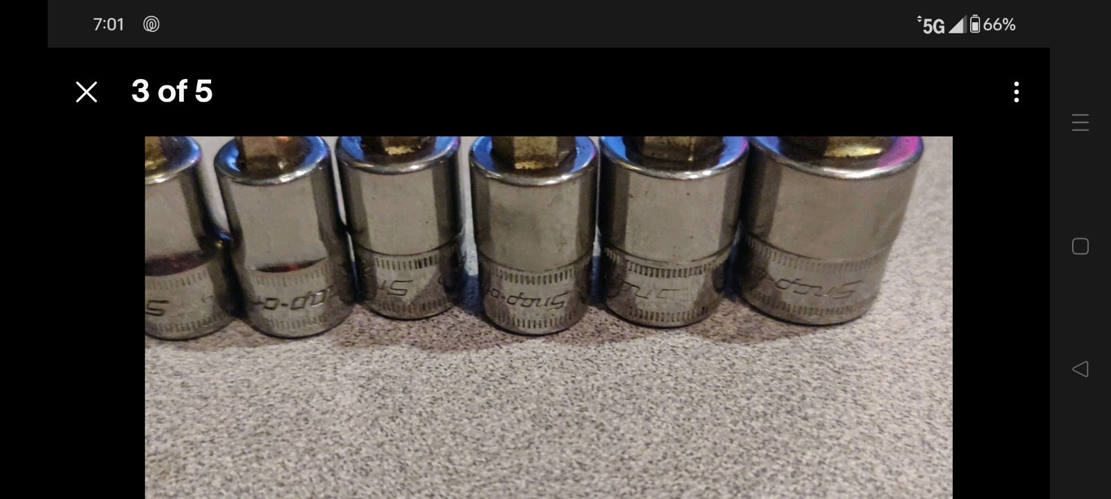 SNAP ON FAM HEX ALLEN BIT METRIC SOCKET 7 PC SET 3/8″ DRIVE FAM6E – FAM14E