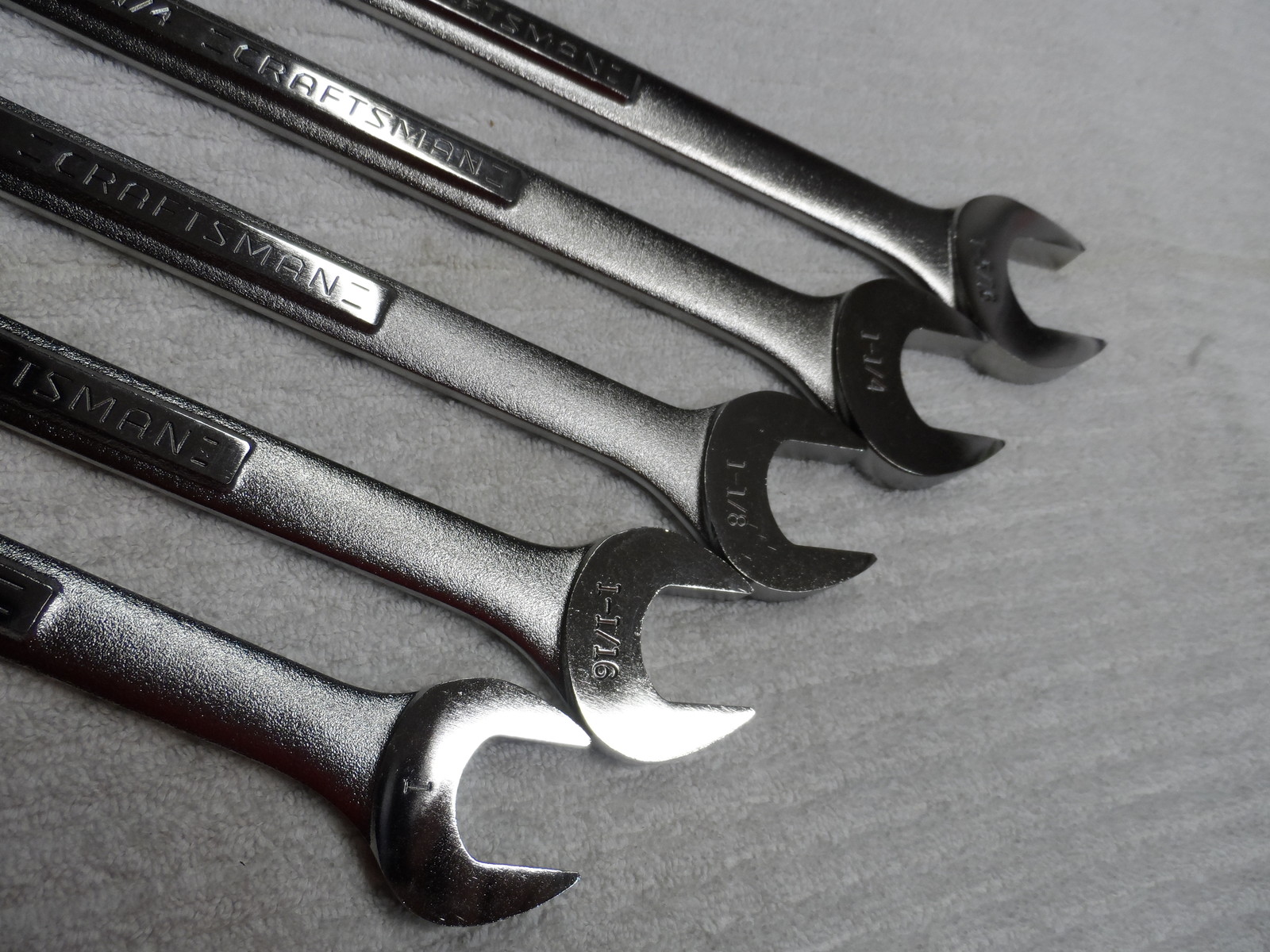 Craftsman SAE Combination Wrench Set, USA NOS, 12 pt, 1″ to 1-5/16″ – 5 pcs