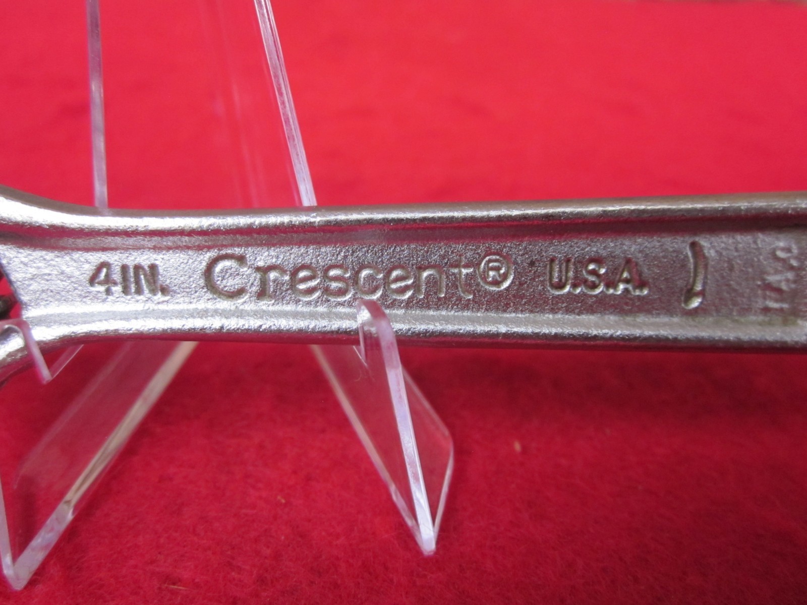 Vintage Crescent 4″ Adjustable Wrench Forged Steel Crestoloy Made in USA NICE