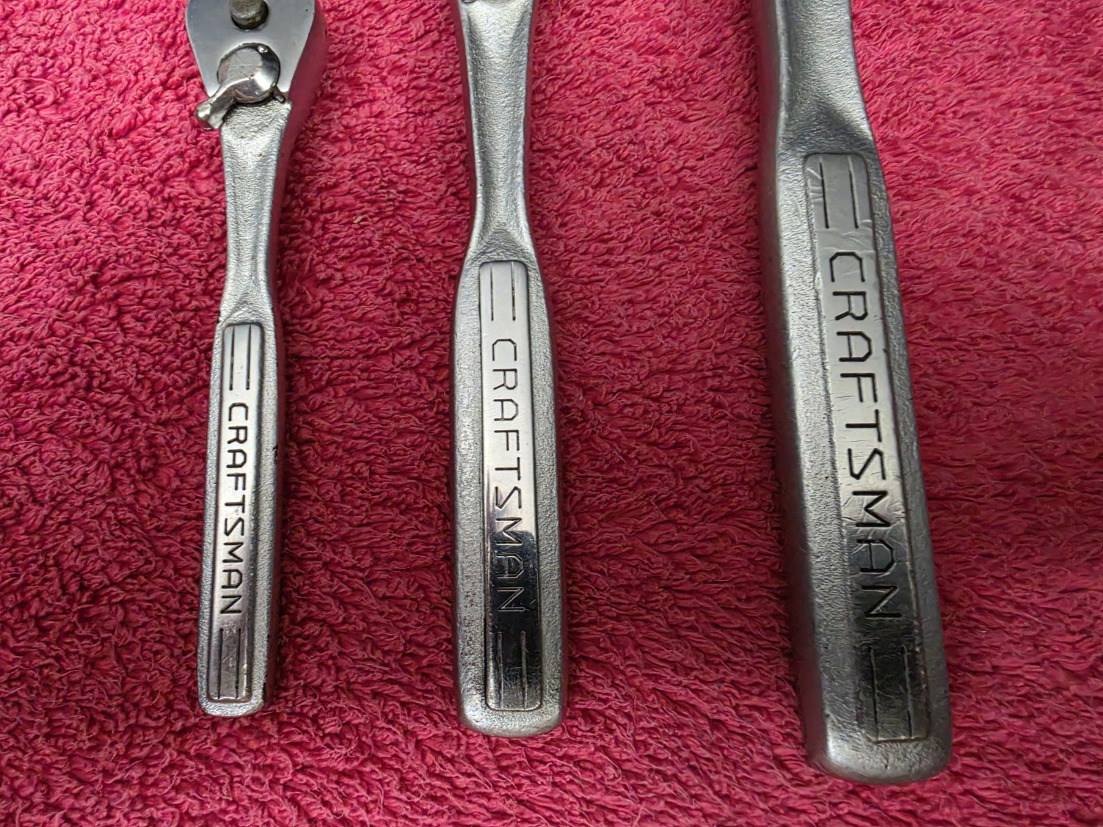 Vintage Craftsman Forged In USA Set Of 1/4, 3/8, And 1/2 Ratchets