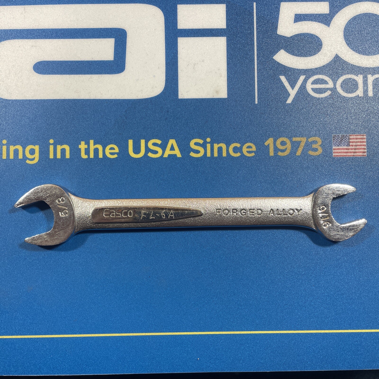 Easco No. 61 120 Double Open End Wrench Size 5/8 in x 9/16 in USA Tool