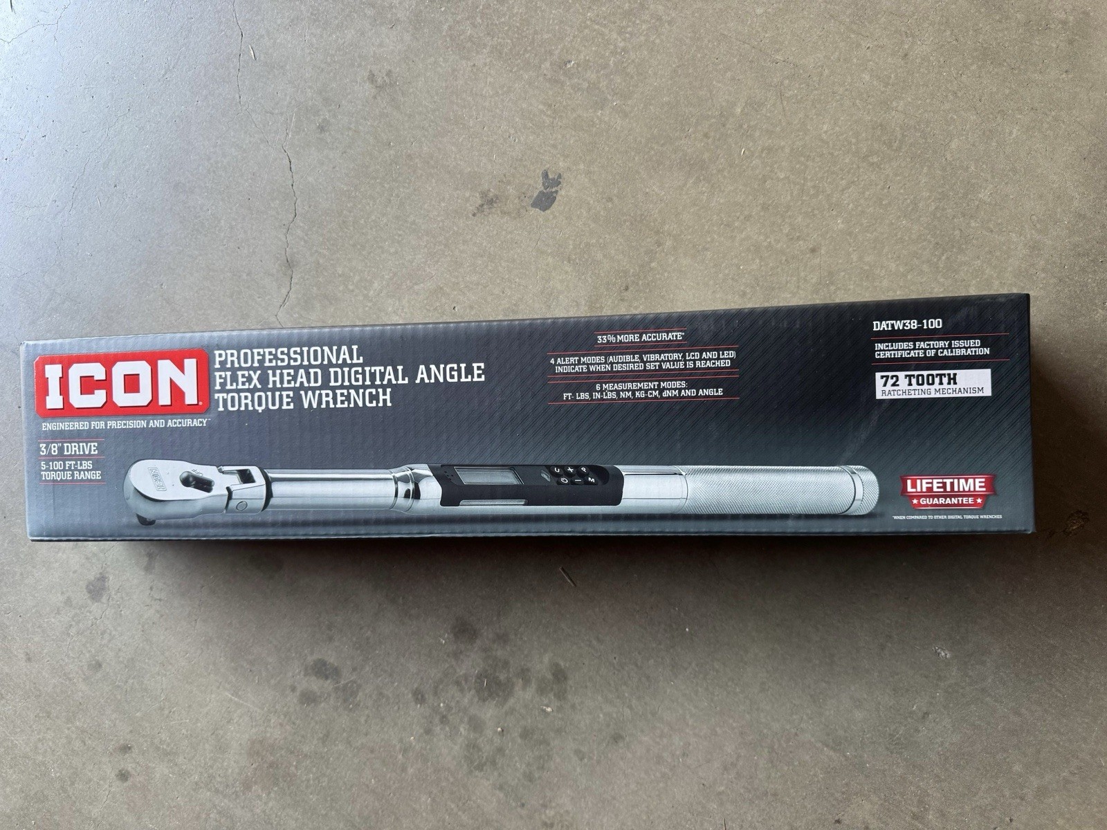 Icon DATW38-100 3/8″ Drive Professional FleX Digital Angle Torque Wrench NEW