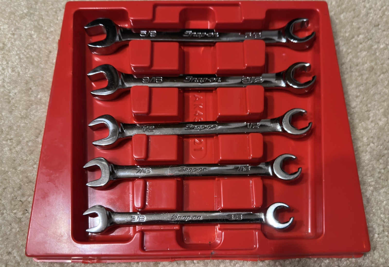 RXS605B – SNAPON STANDARD 3/8 7/16 1/2 9/16 5/8 LINE FLARE NUT TUBING WRENCH
