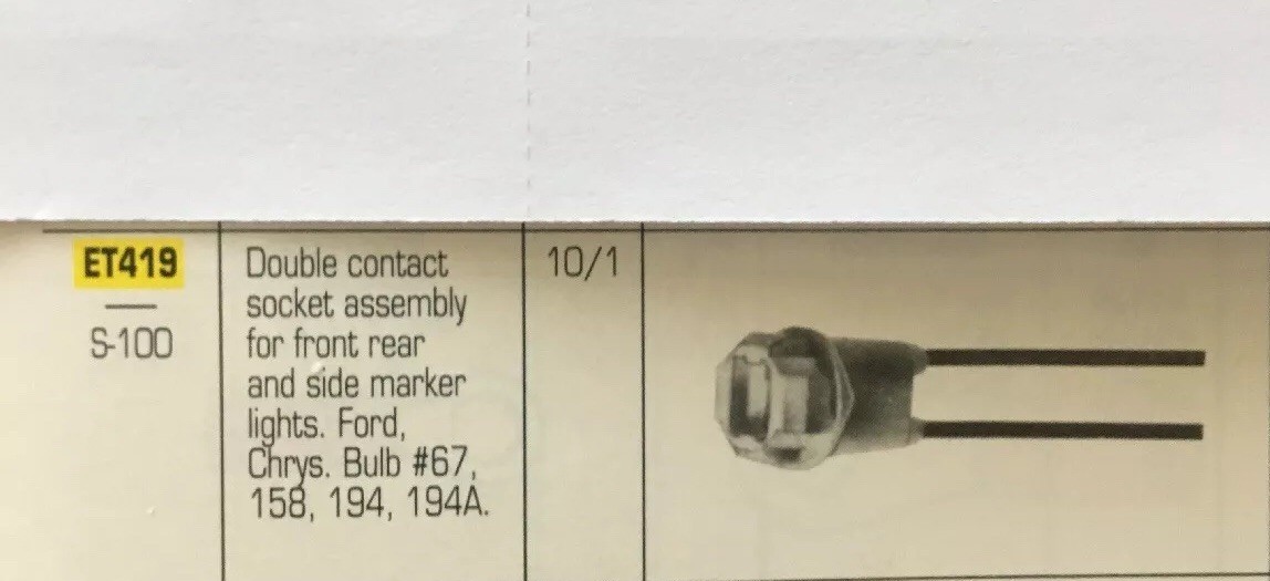 Standard ET419/S100 Pigtail Double Contact Socket