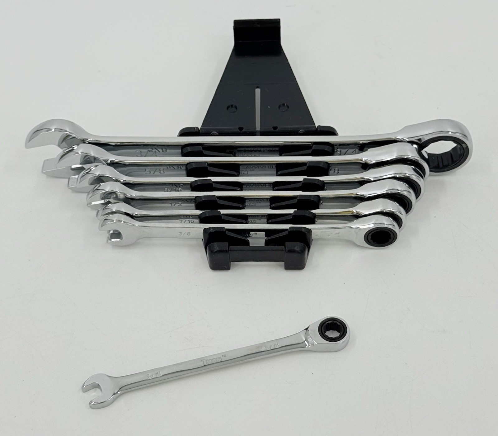 Titan Tools 17350 Combination Ratcheting Wrench Set 7 Piece SAE NEW NWOP