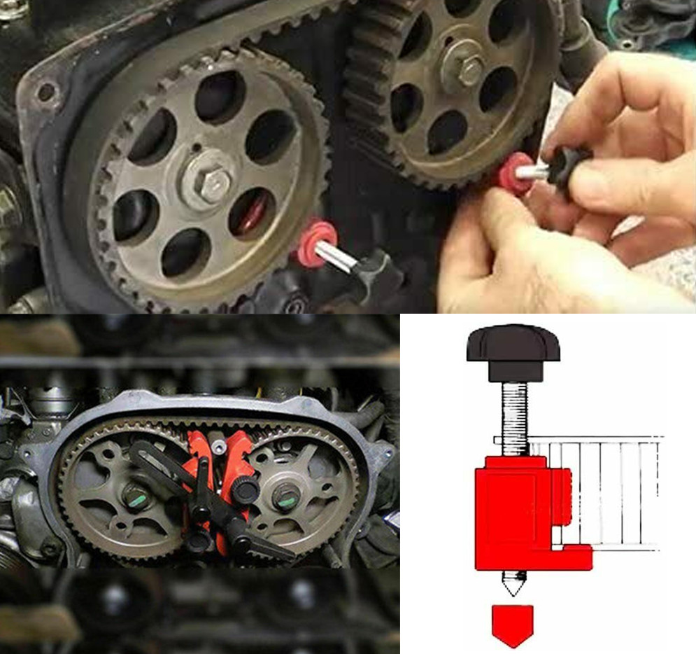 Engine Timing Locking Tool Dual Cam Clamp Camshaft Universal Sprocket Gear Kit
