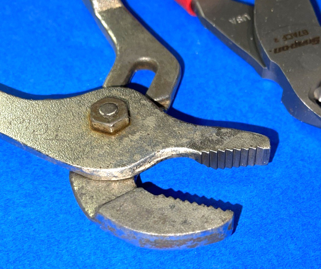 SNAP-ON TOOLS 3 PC. NEW DIAGONAL CUTTER & USED ADJUSTABLE JAW, HOSE CLAMP PLIERS