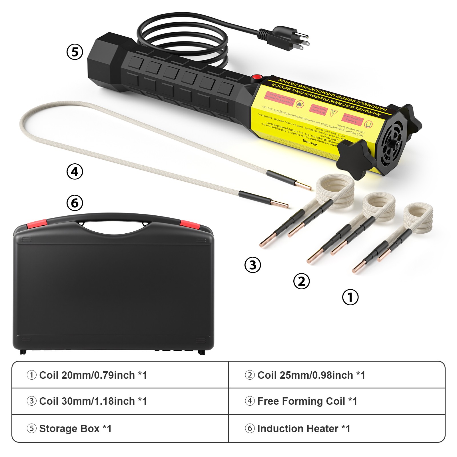 Magnetic Induction Heater Kit 1100W Rusty Bolt Buster for Automotive