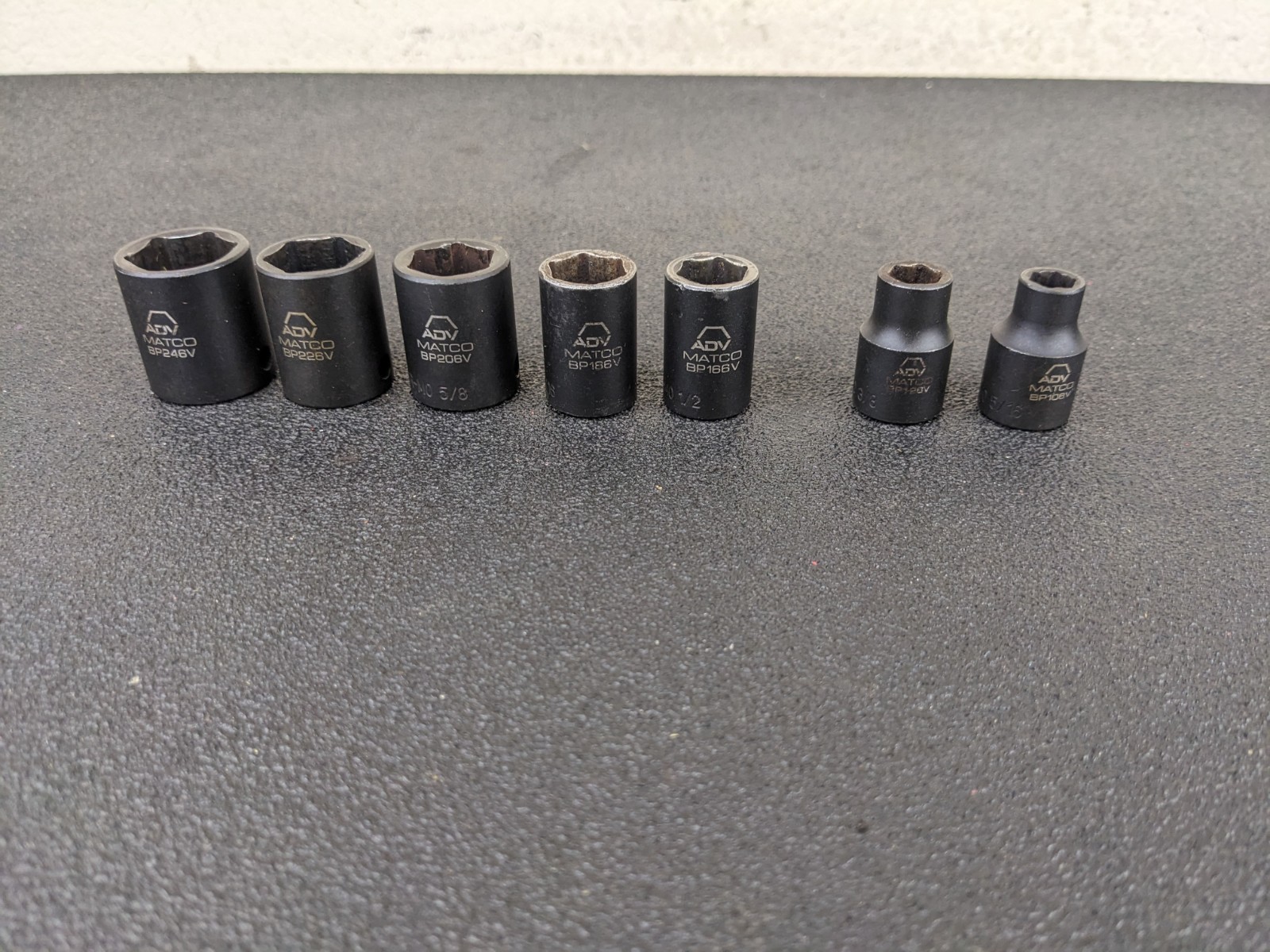 #bo194 Matco ADV 3/8″ Drive SAE Shallow Impact Socket Set