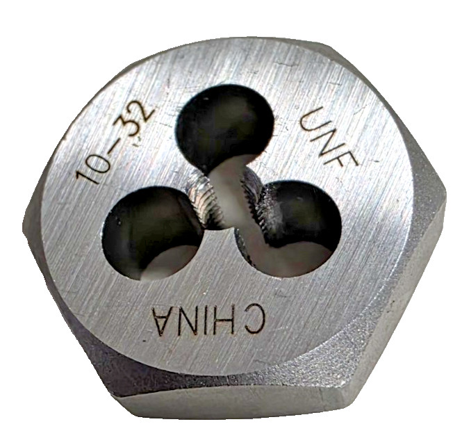 10-32 X 1″ Hex Die A1 432-01032 Carbon Steel SAE RH Rethreading