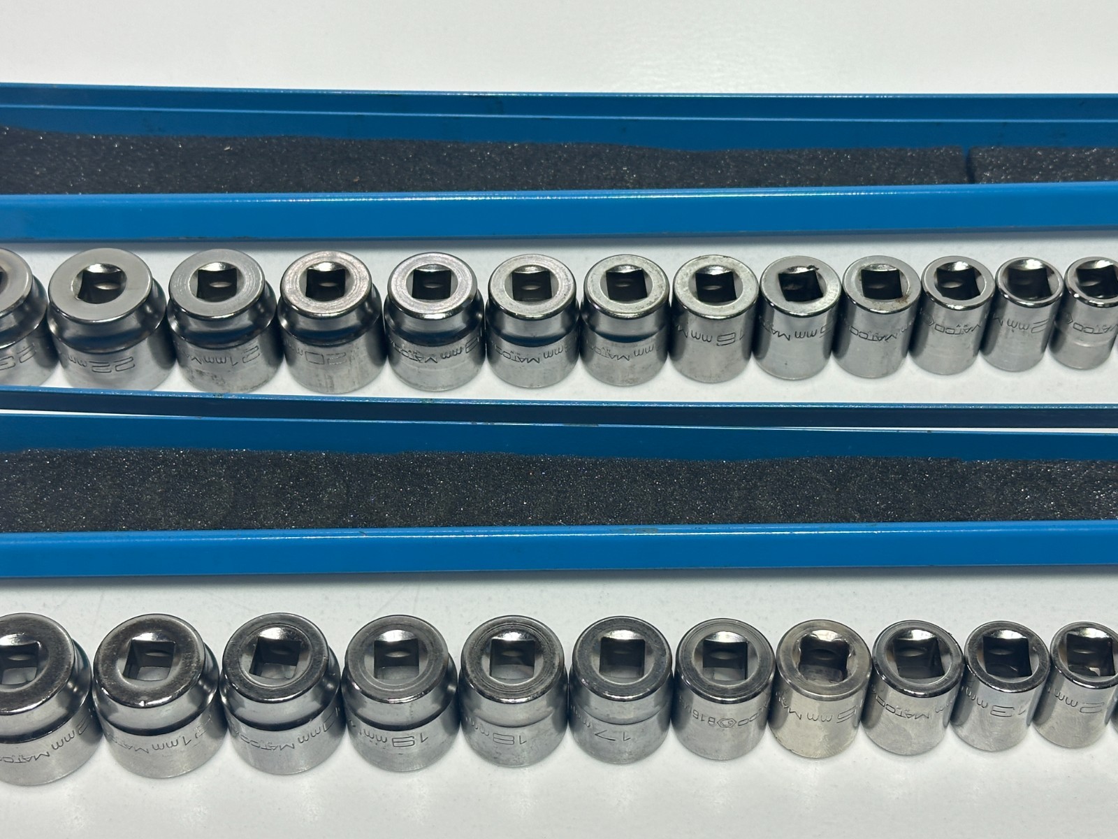 🇺🇸 Matco Tools USA 36pc Metric 6mm-23mm Shallow Socket Set, 3/8” Drive (Rare)