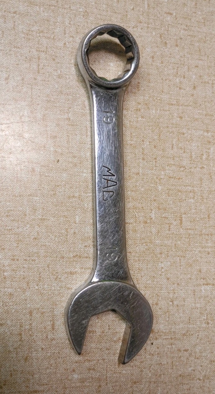 CS219MM MAC Stubby Metric 19mm Open and Box End Wrench