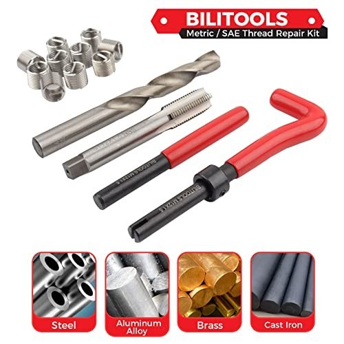 7/16-14 inch Thread Repair Kit, HSS Drill Helicoil Repair Kit SAE