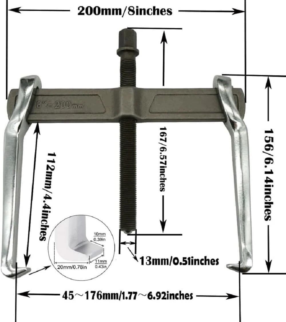 2 Jaw Puller, 2 Claw Gears Puller for Removal of Pulley Flywheel Bearing,Smal…