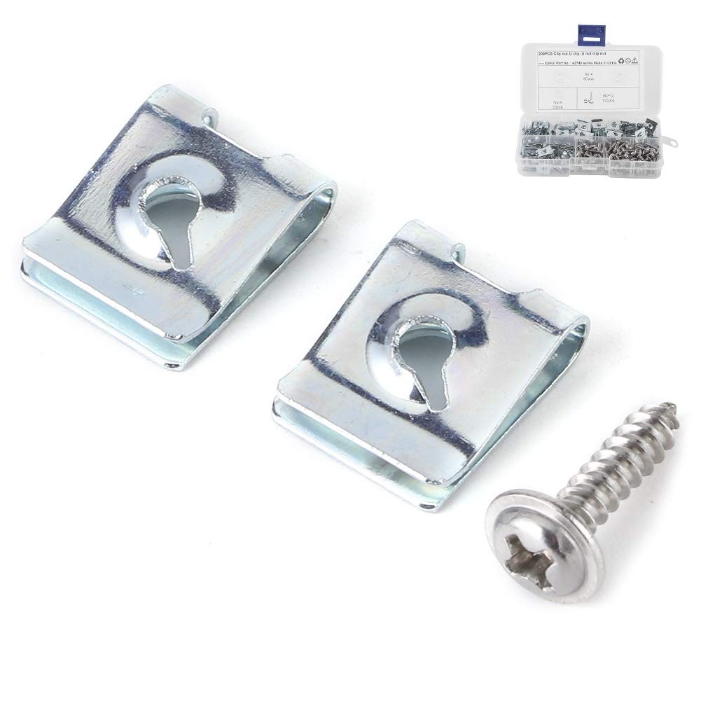 U-Type Clips 200pcs Set, Manganese Steel U-Clips Nuts with normal, popular