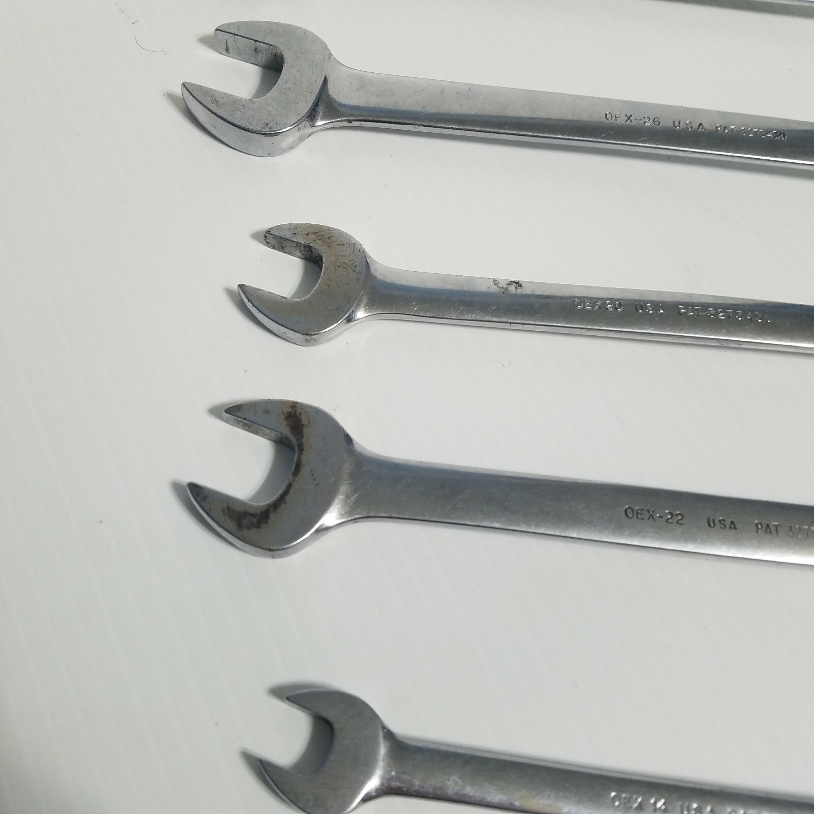 Lot of 5 Snap-on Combination Wrenches 7/16 7/8 5/8 11/16 13/16 12 point OEX USA