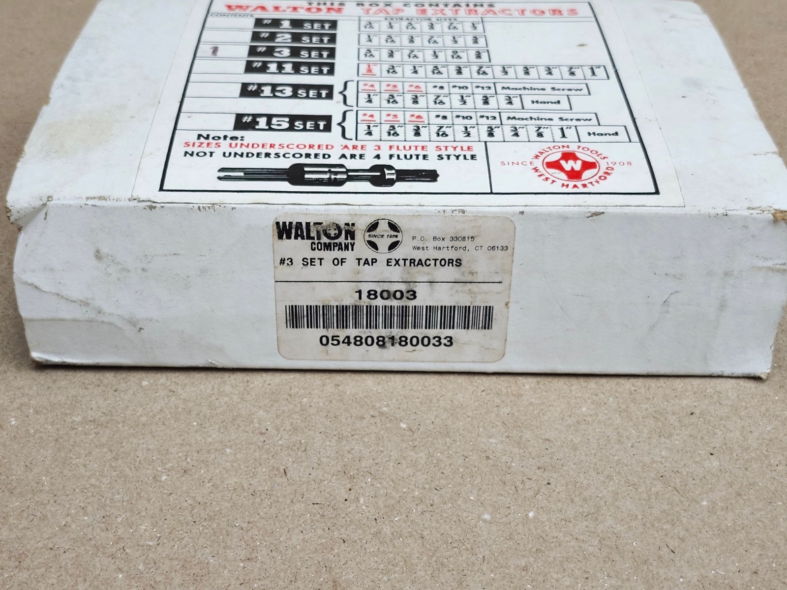 Walton 18003 6 Piece 4 Flute Tap Extractor Set