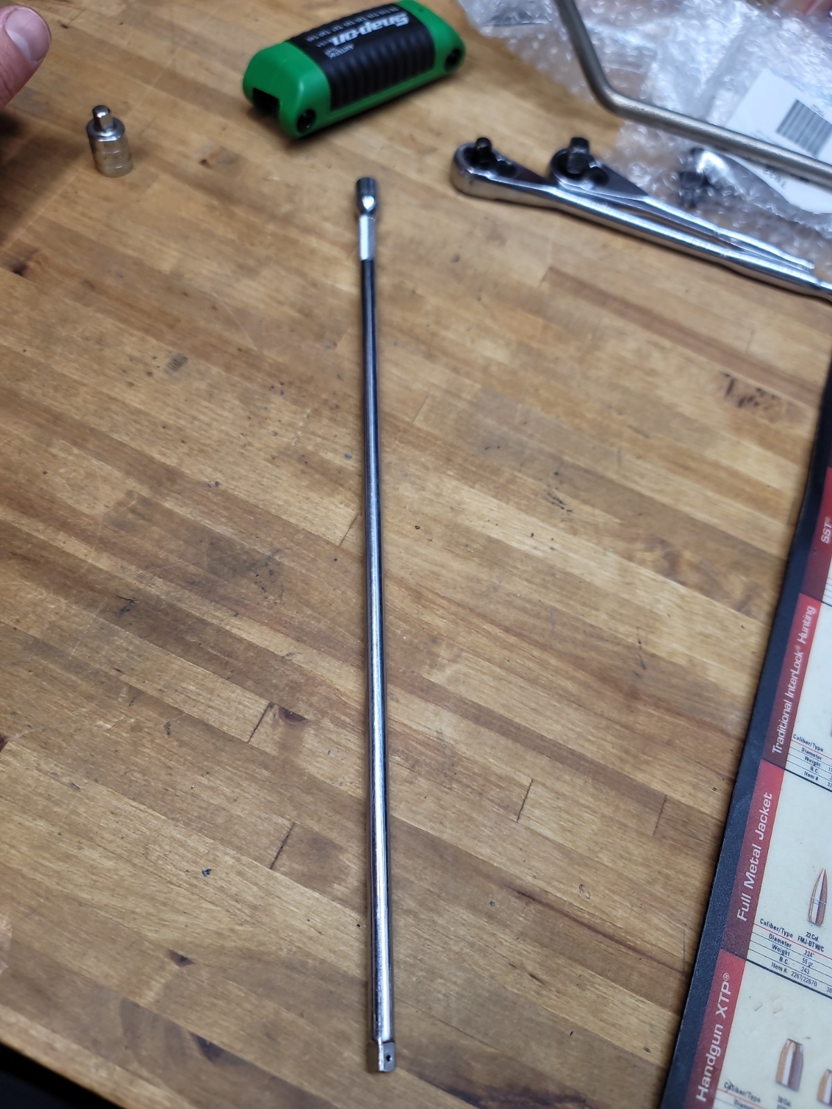 Snap on Tools USA TMXK140 1/4″ Drive 14″ Long Extension Bar Knurled Grip Chrome