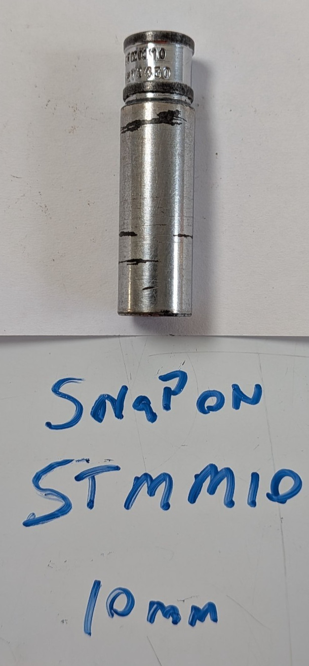 Snap-on stmm10 USA 1/4″ Drive 6pt Metric 10mm DEEP Chrome Socket w8a2grn