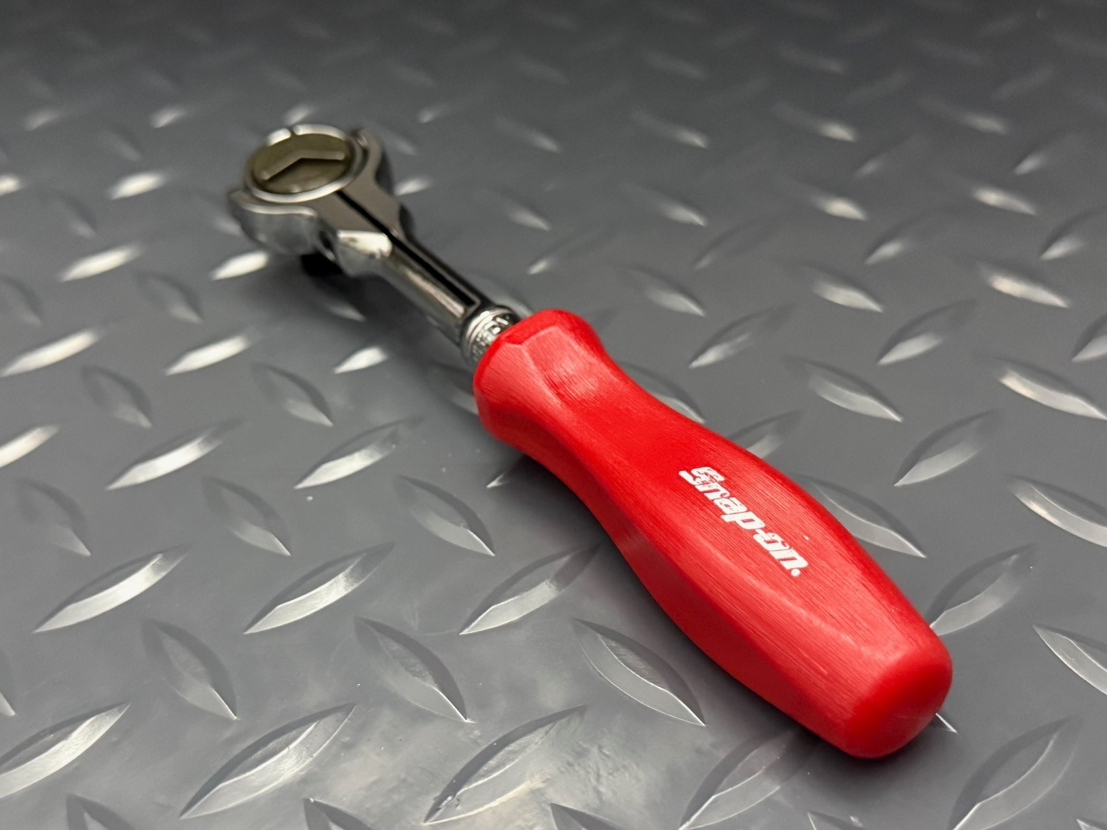 Snap-on Tools RED 1/4″ Hex Drive Round Swivel Head Bit Ratchet THNFDM72 NEW