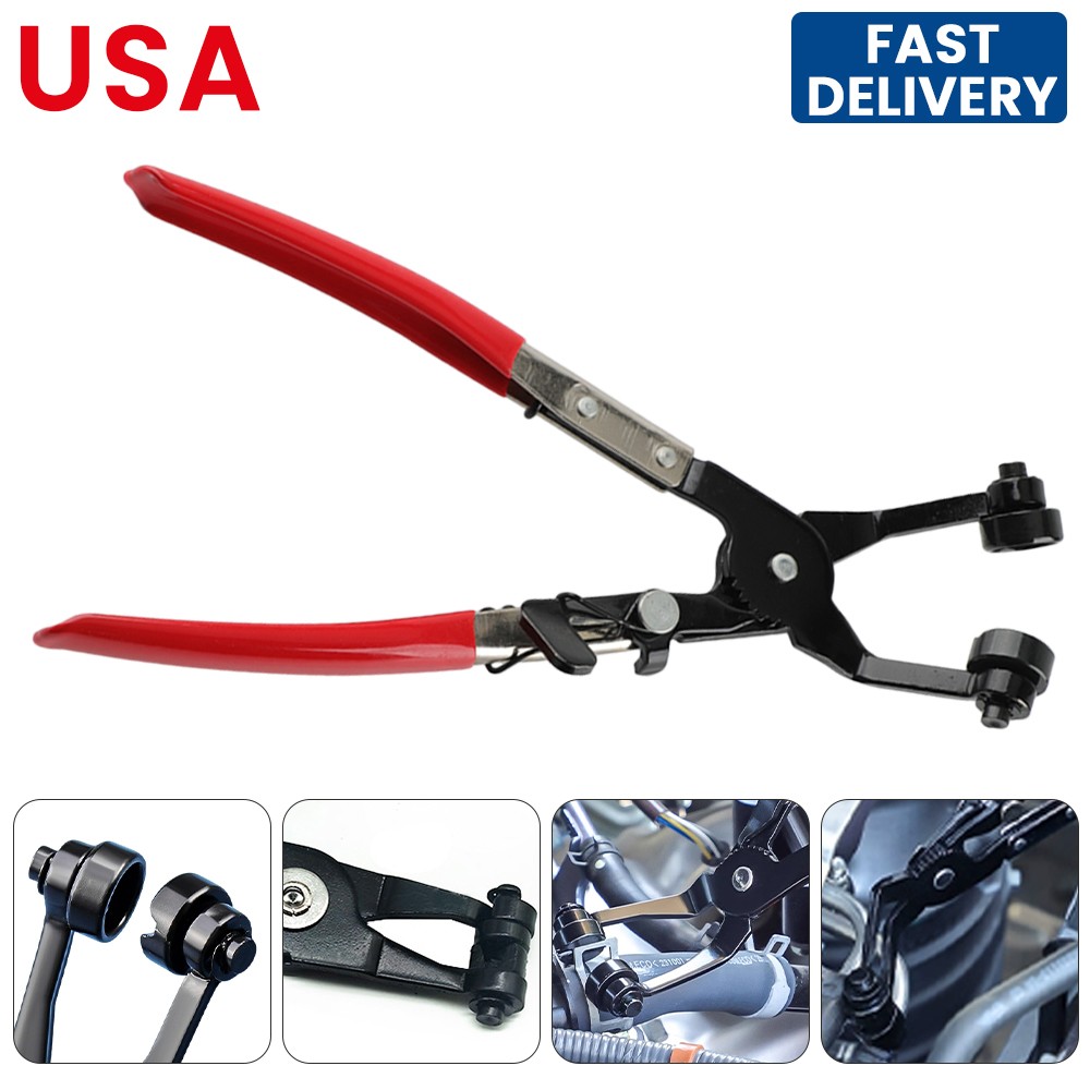 45° Hose Clamp Pliers Angled Swivel Low Radiators Ring-Type or Flat-Band Clamps