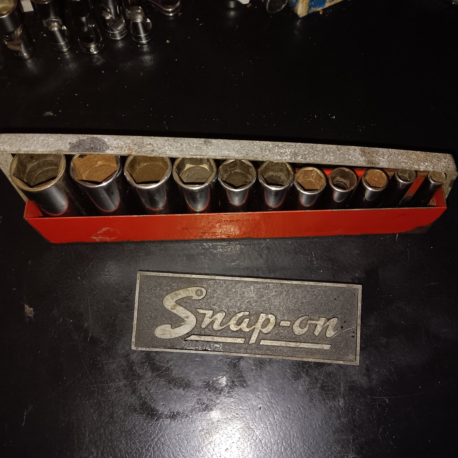 Snap On 3/8″dr Deep Socket Set W/tray 1/4″-7/8″ 12Pcs 6pt