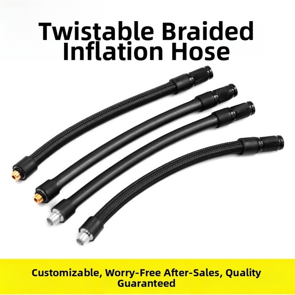 Portable Air Pump Hose with M6 M8 Thread Adapter for Car Tires and More