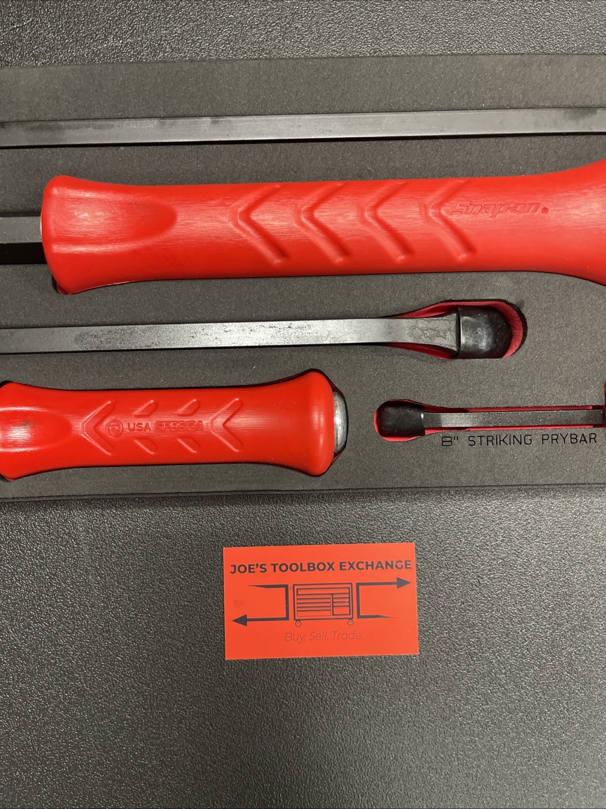 Snap-on Tools USA NEW 5-Piece RED Striking Prybar & Chisel Foam Set SPBSDC705FR