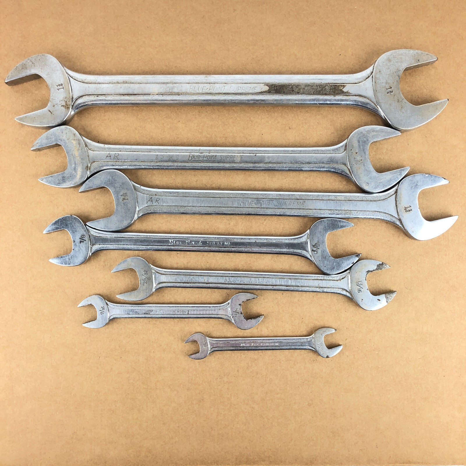 Blue-Point USA Double Open End Wrench Set 1/2″ to 1-3/8″ S Series Supreme Marks