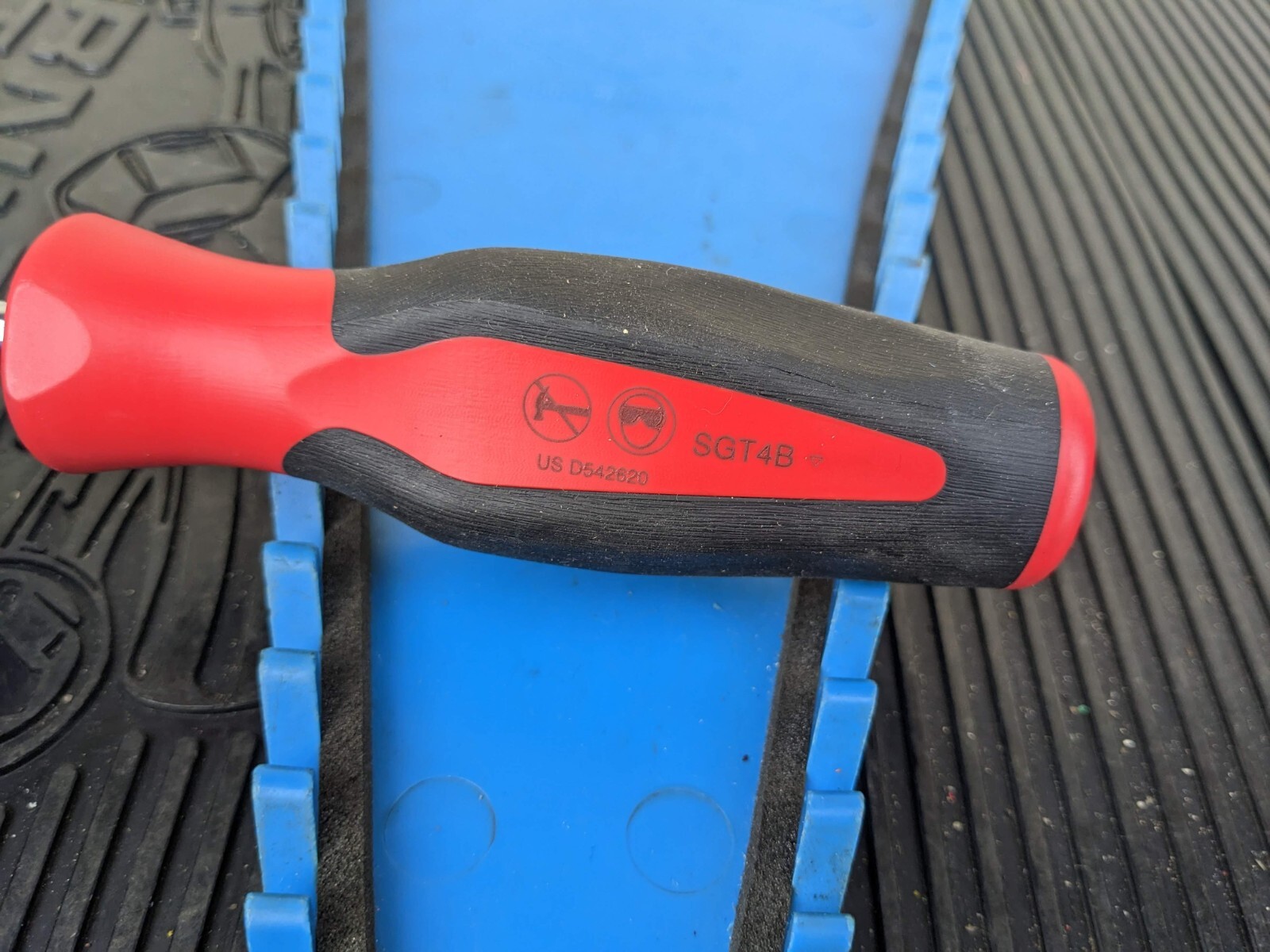 #bh810 Snap On Tools NEW SGT4B 1/4″ Socket Driver with Red Soft Grip Handle