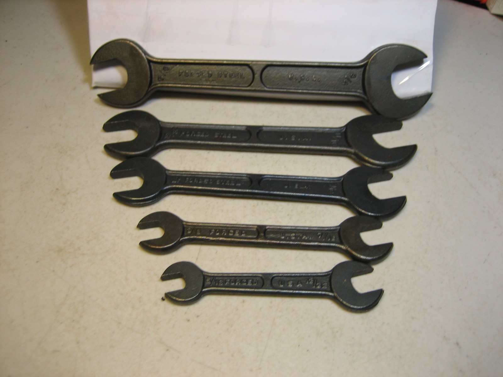 Double Open-End Wrench Set (5 Pcs) (5/16″ -3/4″)=(8mm-19mm) USA
