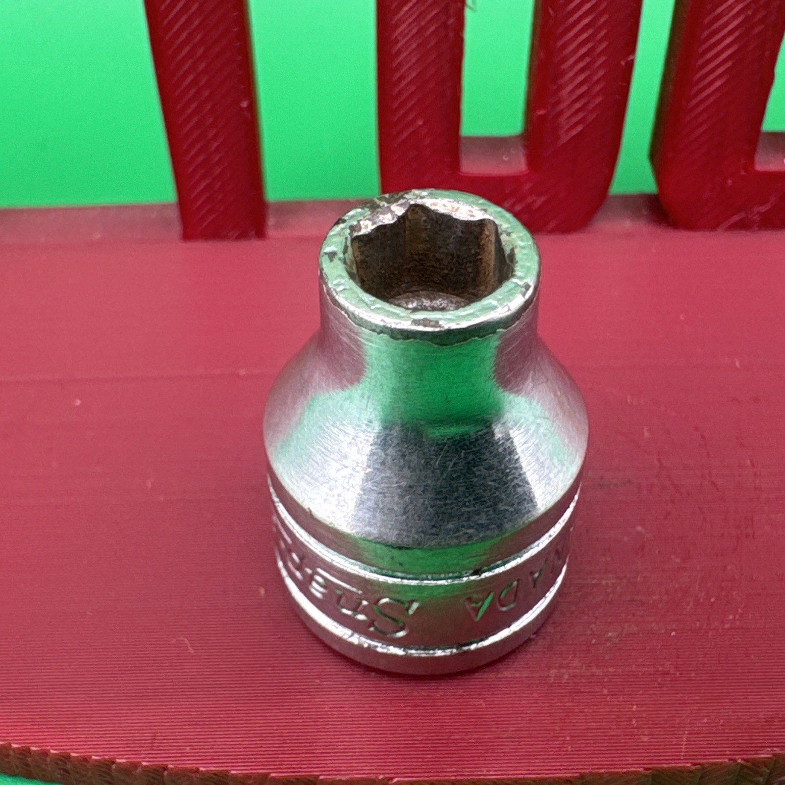 Snap On FS081 3/8″ Drive 6-Point SAE 1/4″ Shallow Chrome Socket 1