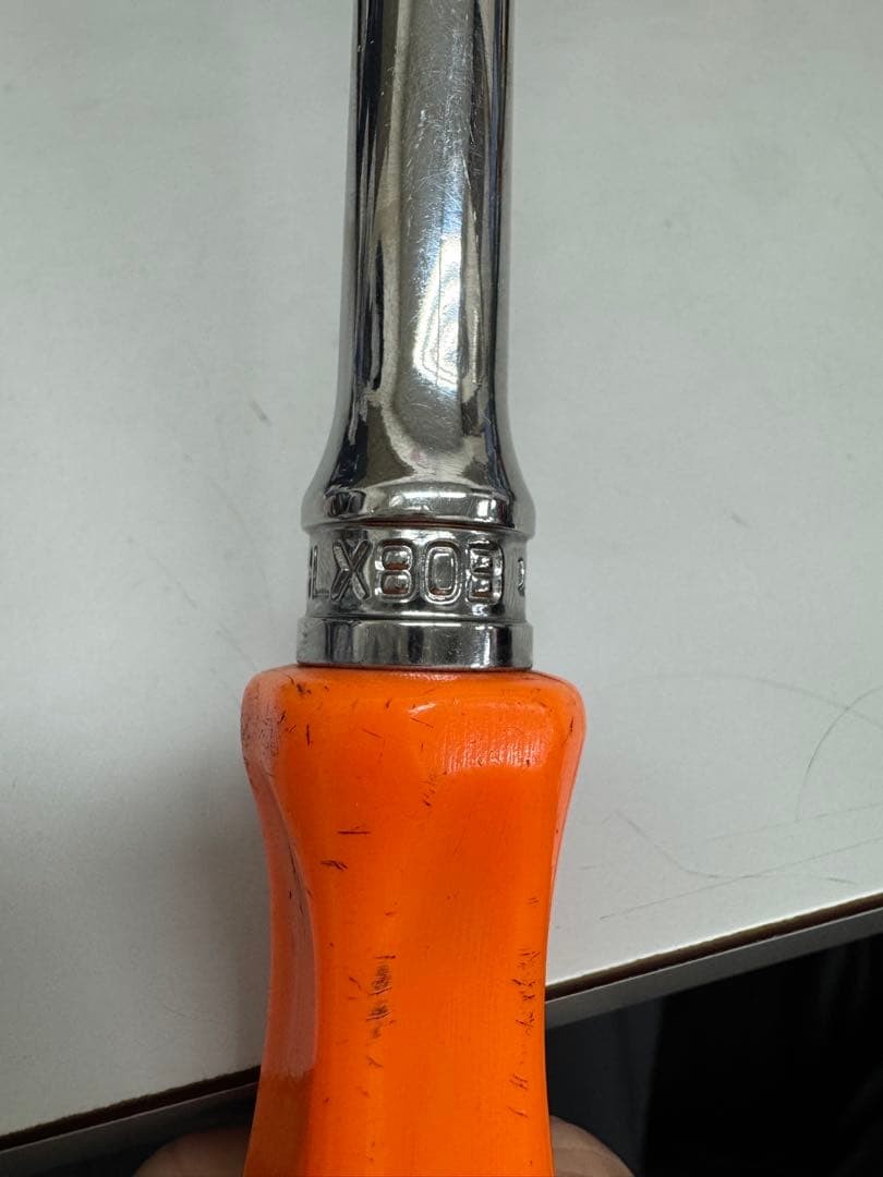 Snap On Tools FHLX80B 3/8″dr Orange Hard Grip Long Locking Flex Ratchet