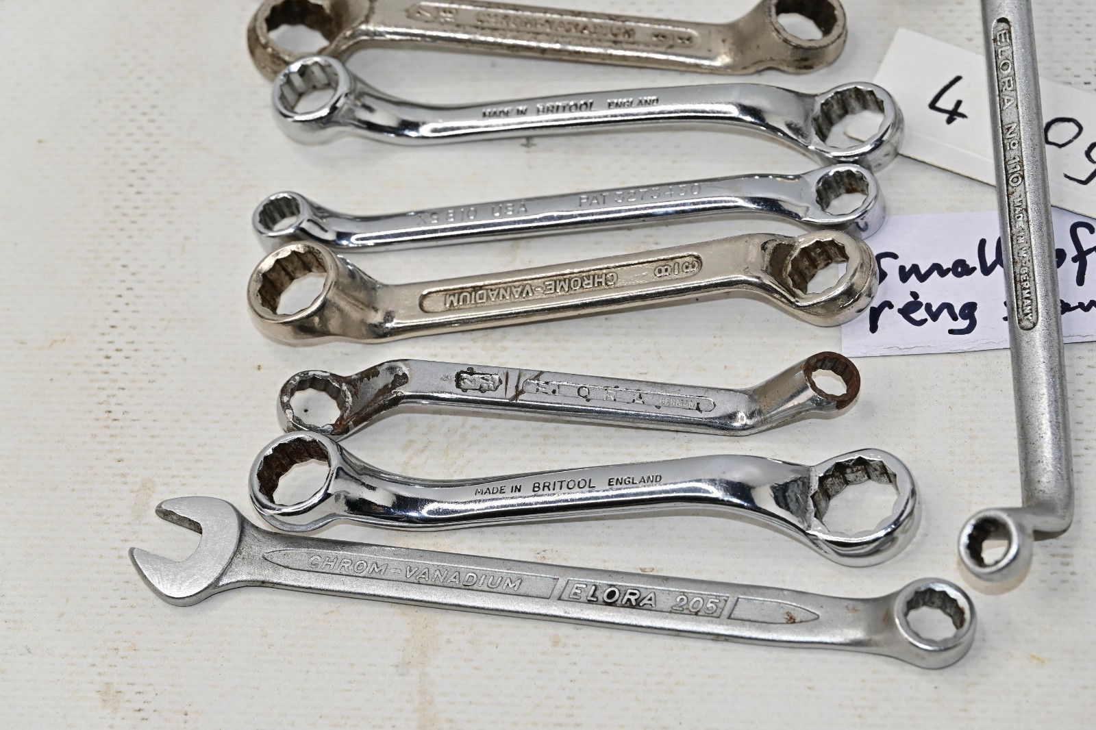 Vintage AF Offset Ring Spanners x 10 AF sizes as photos