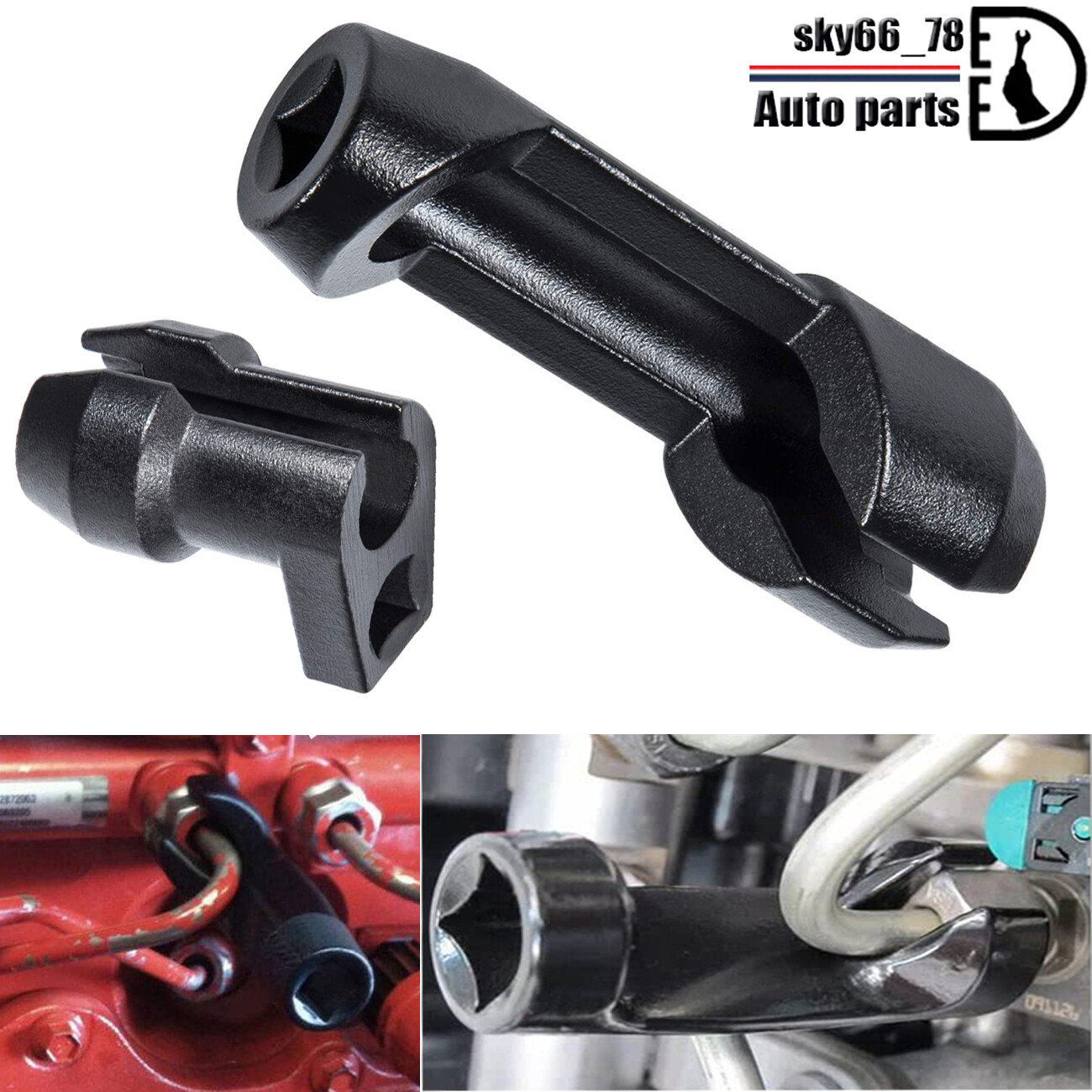 for Ford 6.7L Fuel Injector Socket 17mm 12 point Injector Line Removal Tool