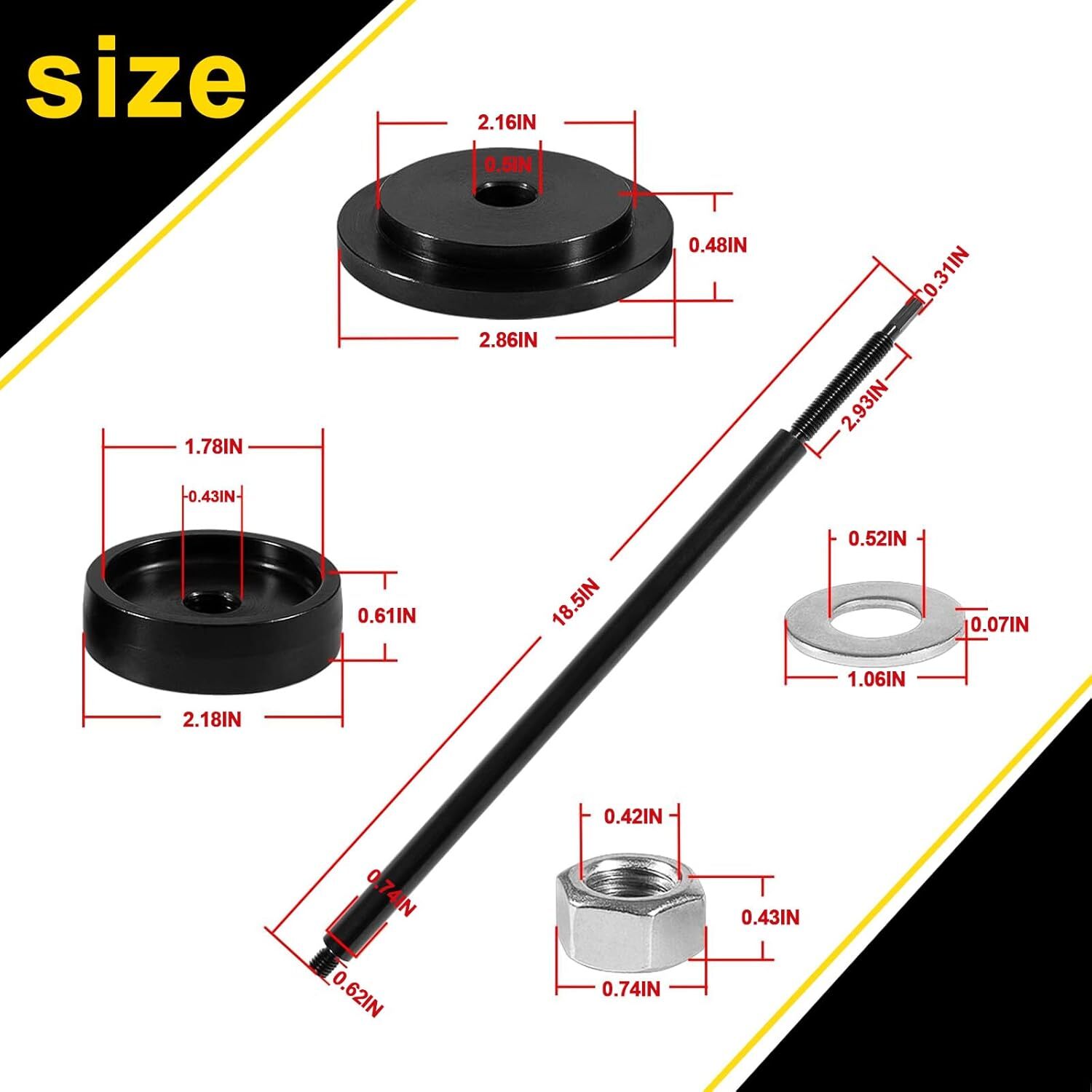 5041A 5041 Front Axle Seal Installer Tool For Dana 44/60 Chrysler Dodge Jeep Ram