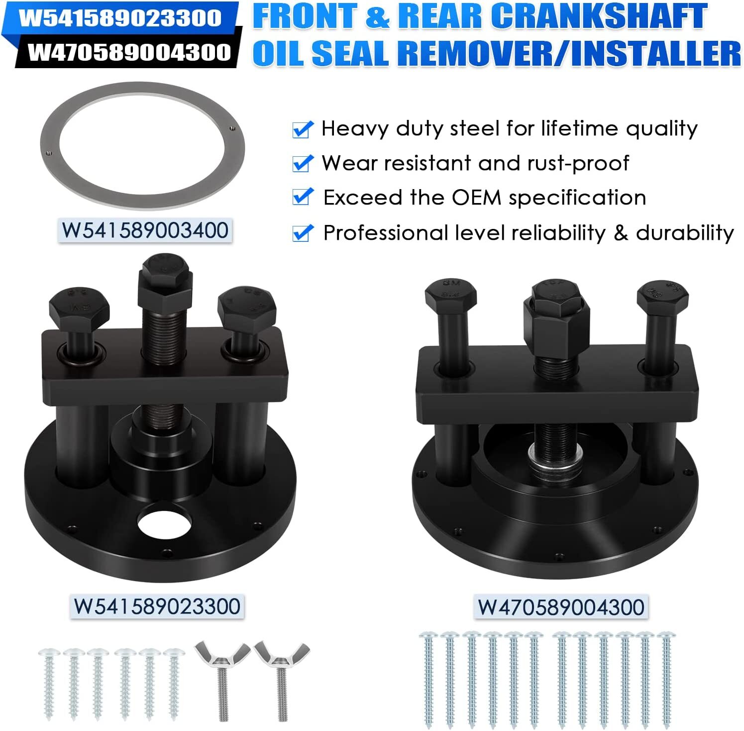 Front & Rear Crankshaft Seal Remover/Installer Tool for Detroit Diesel DD13 DD15