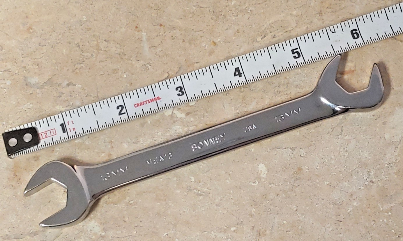 Bonney 13mm Open-end Polished 4-way Angle 15°-60°Wrench (MEA13) Made in USA