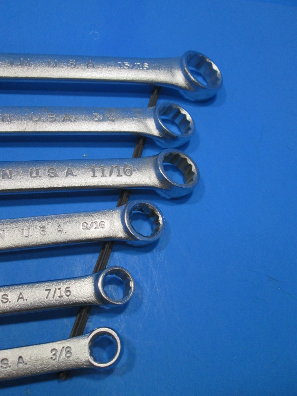 EASCO 6 Pc Double Box End Wrench Set – SAE 3/8″ to 1″ – 12Pt ~USA~ VERY NICE!!