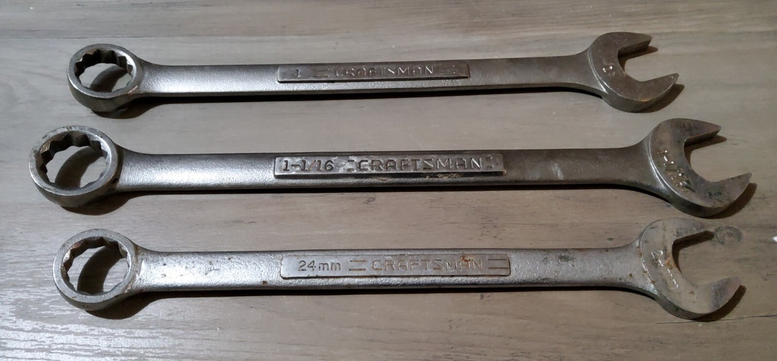 Craftsman USA Combination 12pt Wrench Set 24mm 42923 1»44705 1 1/16th 44706