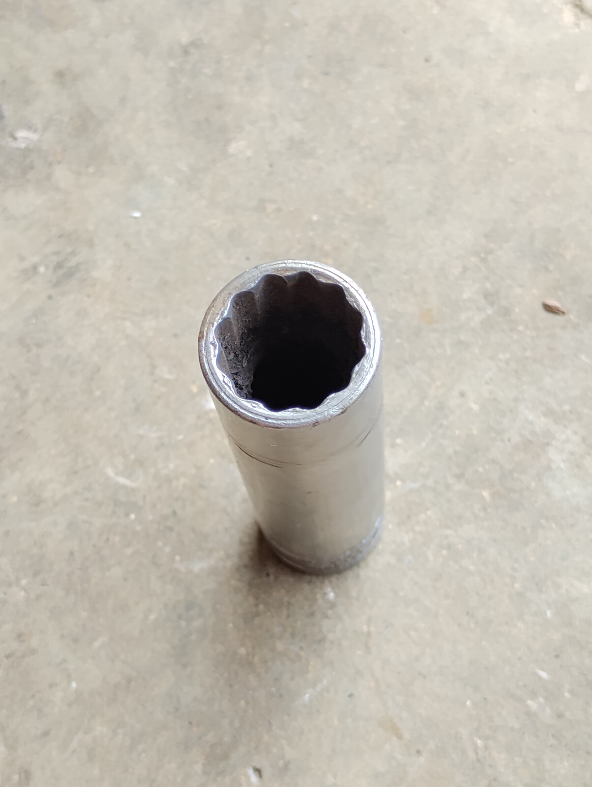 Vintage Snap On S-201 5/8 Extra Deep 12pt 1/2 Drive Chrome Socket USA Tool