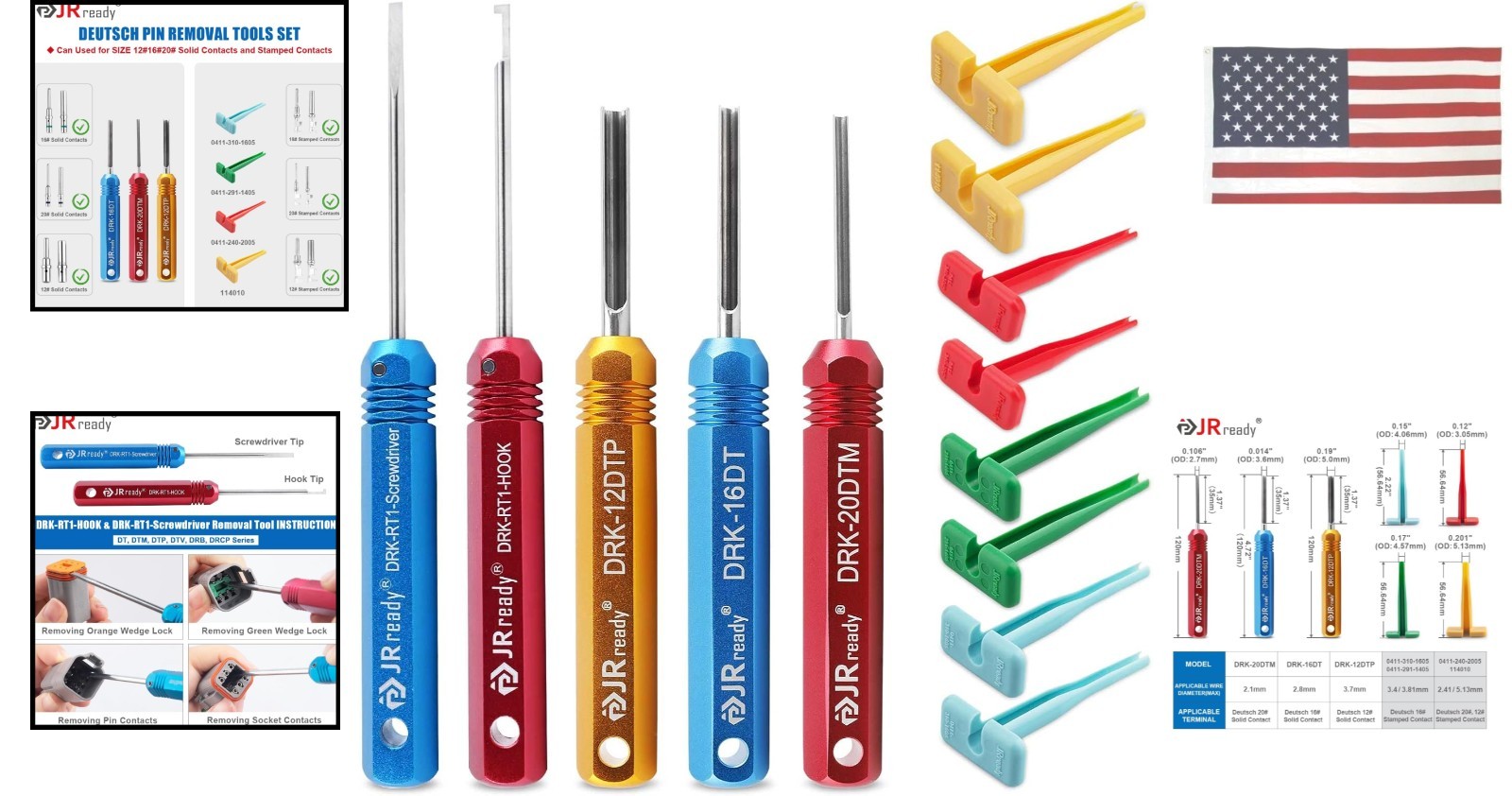 Comprehensive Terminal Extraction Tool Kit for Connectors 10-22 AWG