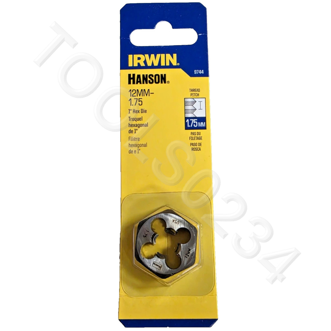 M12 X 1.75 Metric 1″ Hex Die Irwin Hanson 6644 / 9744 12MM CS USA RH