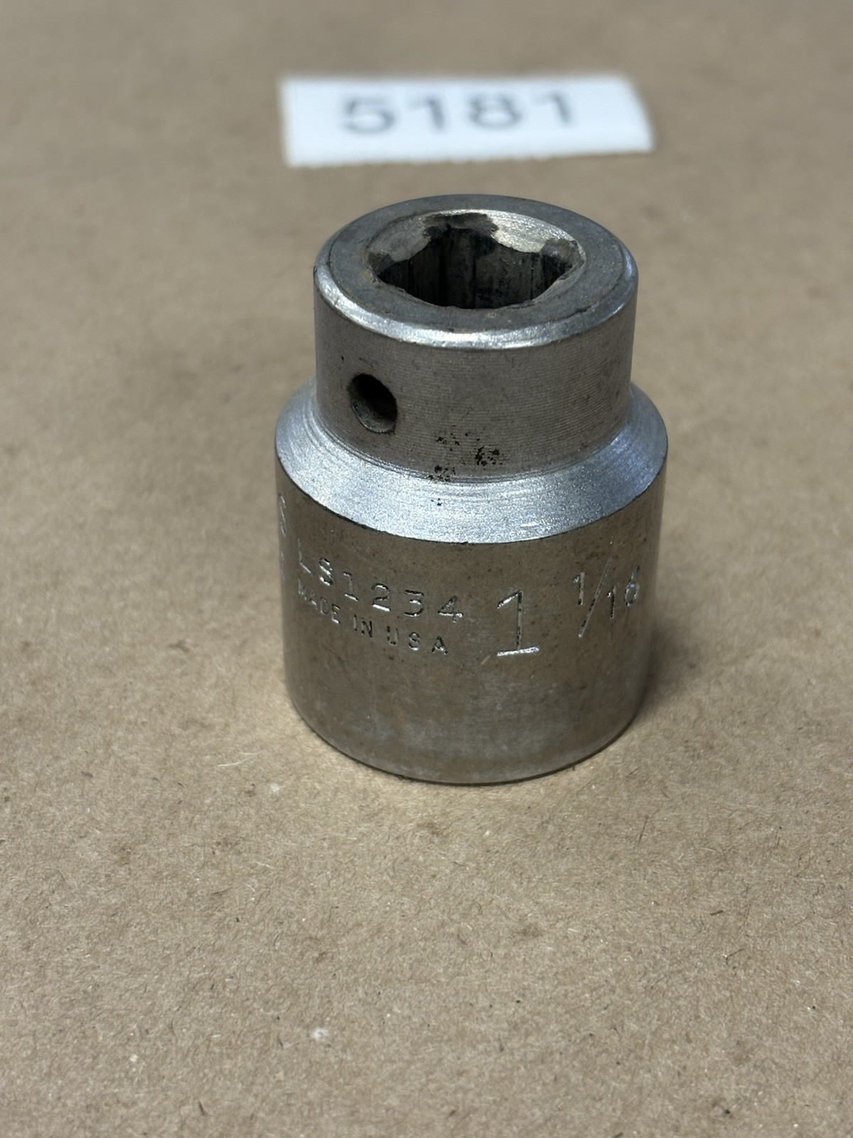 Vintage Billings 1-1/16” Socket 1/2” Drive 12 Point LS1234